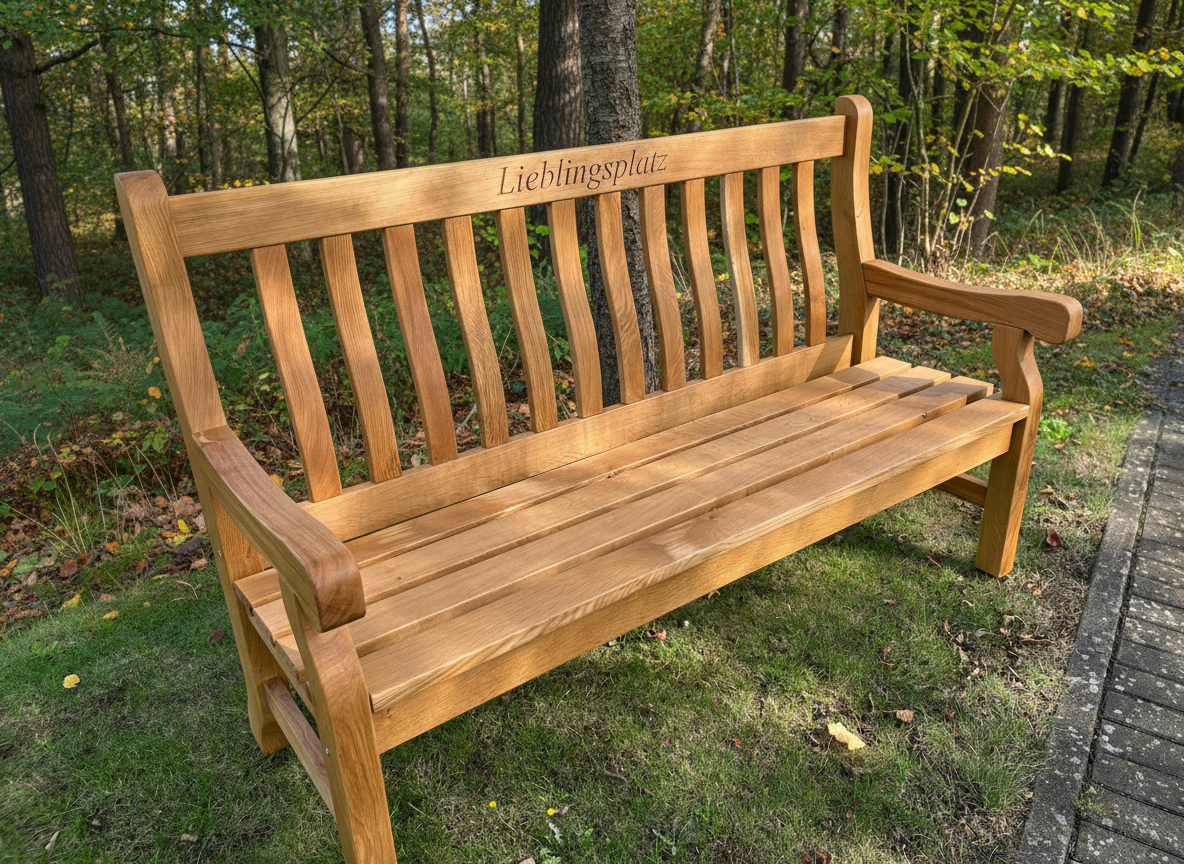 Gartenbank Serie Alter Markt Eiche massiv