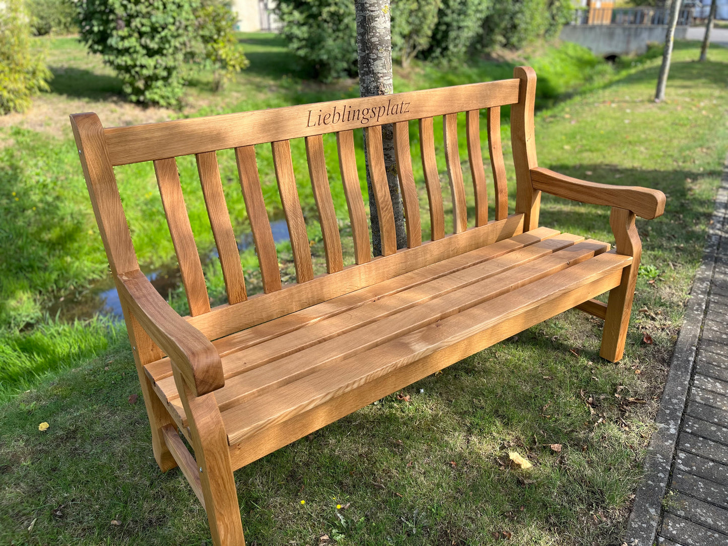 Gartenbank Serie Alter Markt Eiche massiv