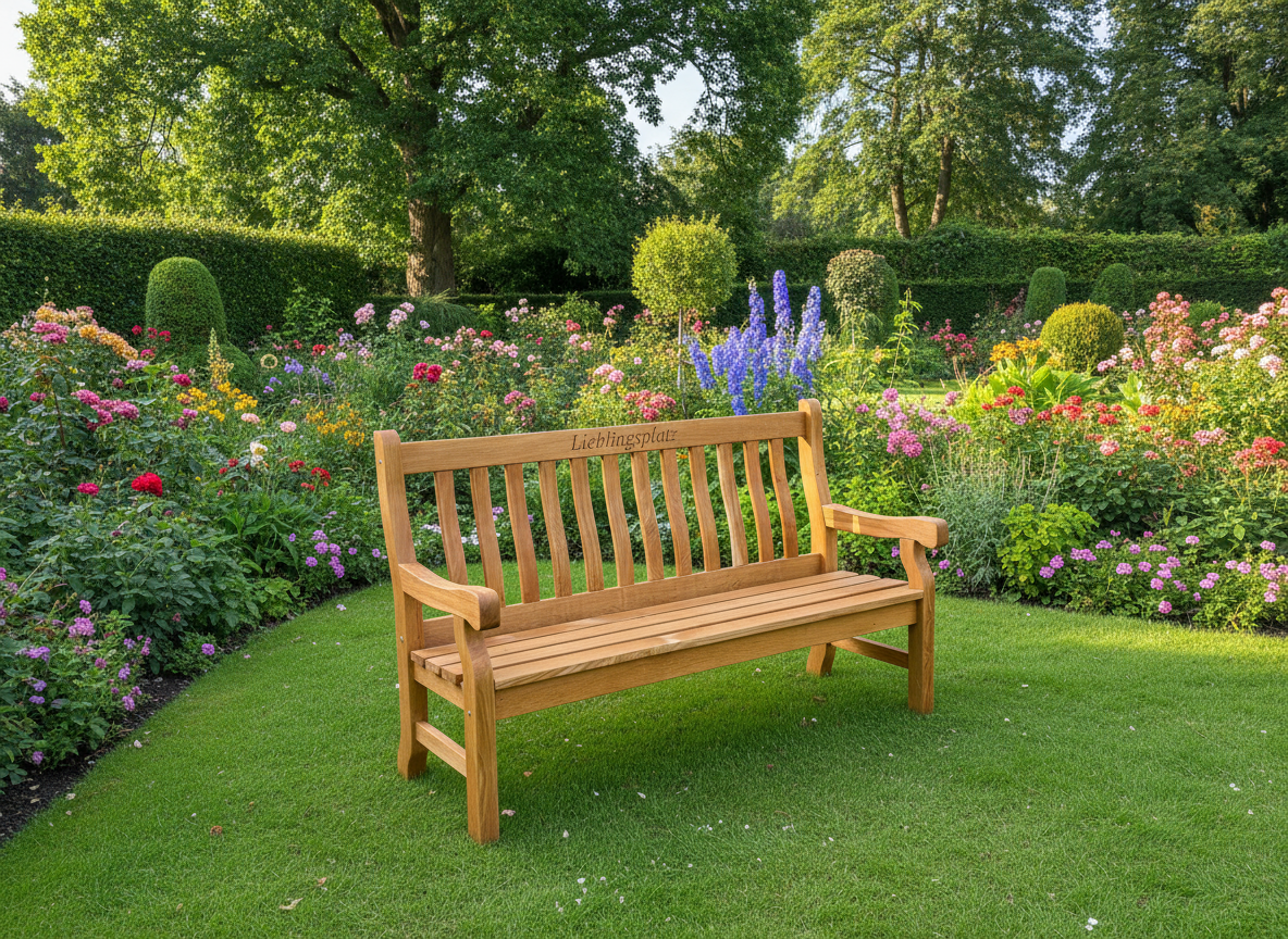 Gartenbank Serie Alter Markt Eiche massiv