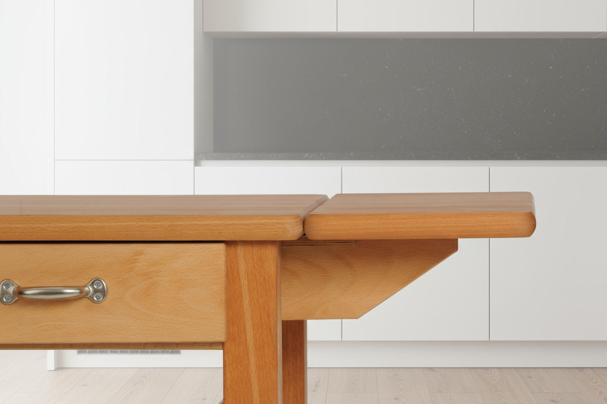 Ansicht Klapplatte für Küchenwagen Mobil 2 und Mobil3 in Buche